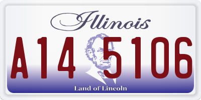 IL license plate A145106