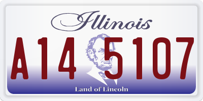 IL license plate A145107