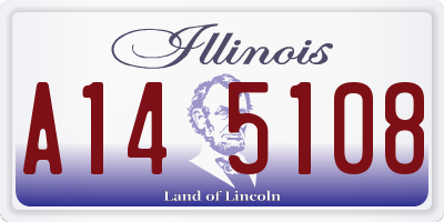 IL license plate A145108