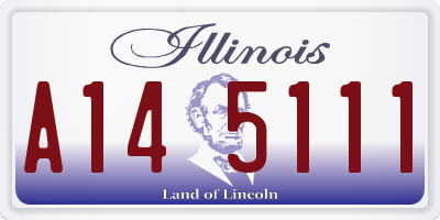 IL license plate A145111