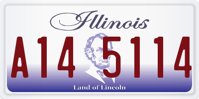 IL license plate A145114