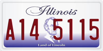 IL license plate A145115