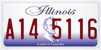IL license plate A145116