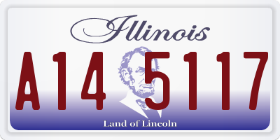 IL license plate A145117