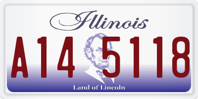 IL license plate A145118