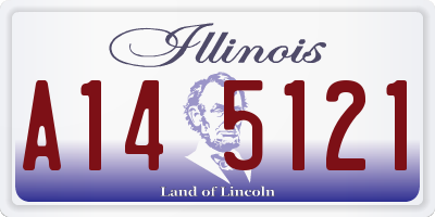 IL license plate A145121