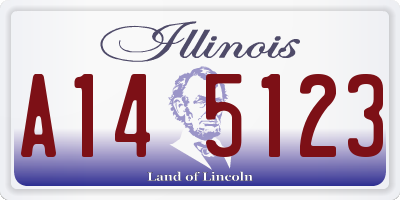 IL license plate A145123