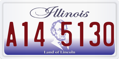 IL license plate A145130