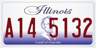 IL license plate A145132