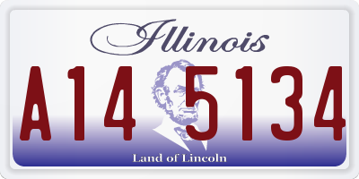 IL license plate A145134