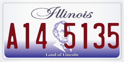 IL license plate A145135