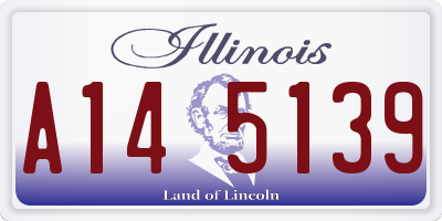 IL license plate A145139