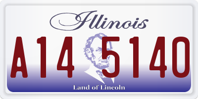 IL license plate A145140