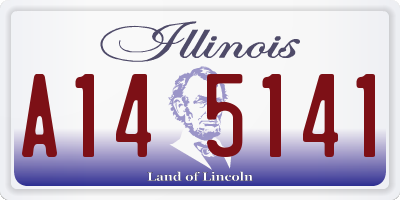IL license plate A145141