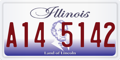 IL license plate A145142