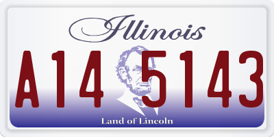 IL license plate A145143