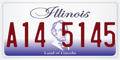 IL license plate A145145