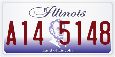 IL license plate A145148
