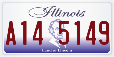 IL license plate A145149
