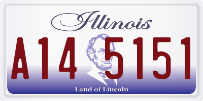IL license plate A145151