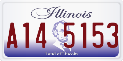 IL license plate A145153