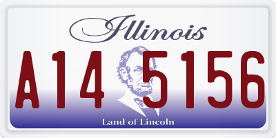 IL license plate A145156