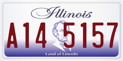 IL license plate A145157