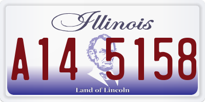 IL license plate A145158