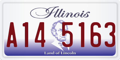 IL license plate A145163