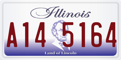 IL license plate A145164
