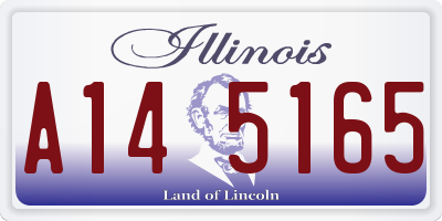 IL license plate A145165