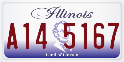 IL license plate A145167