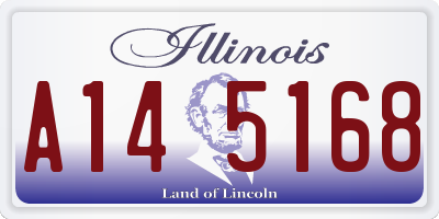IL license plate A145168