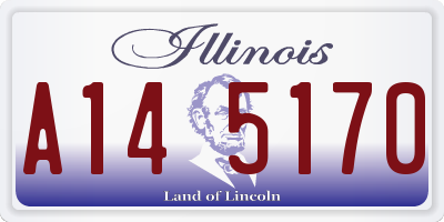 IL license plate A145170