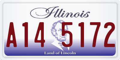 IL license plate A145172