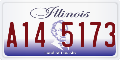 IL license plate A145173