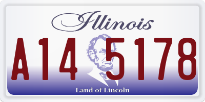 IL license plate A145178