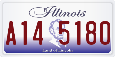 IL license plate A145180