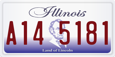 IL license plate A145181