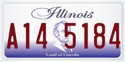 IL license plate A145184