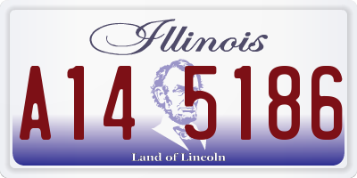IL license plate A145186