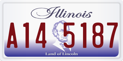 IL license plate A145187