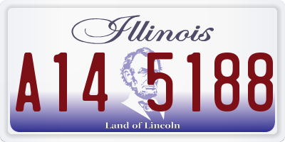 IL license plate A145188
