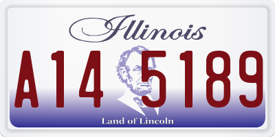 IL license plate A145189