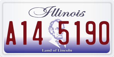 IL license plate A145190