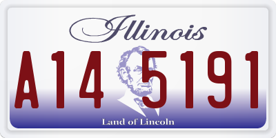 IL license plate A145191