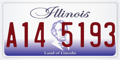 IL license plate A145193