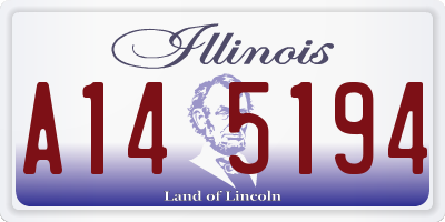 IL license plate A145194