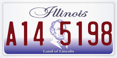 IL license plate A145198