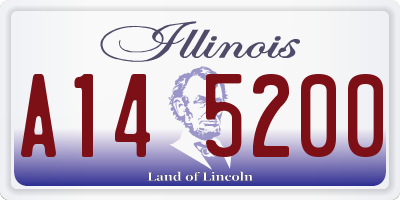 IL license plate A145200